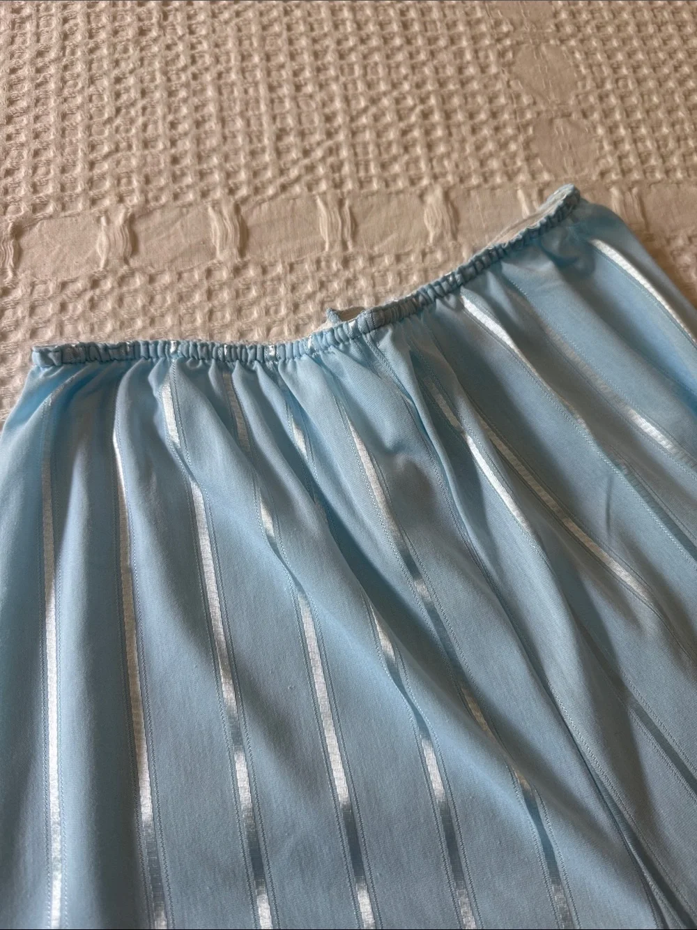 Petra Fashions Light Blue Satin Loungewear Set